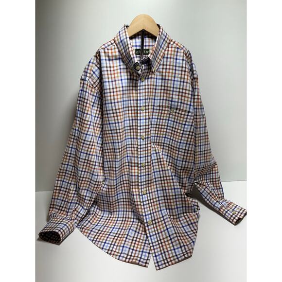 Orvis Men’s Button Up Long Sleeve Plaid Shirt Spring Easter Colors XL - Picture 1 of 9
